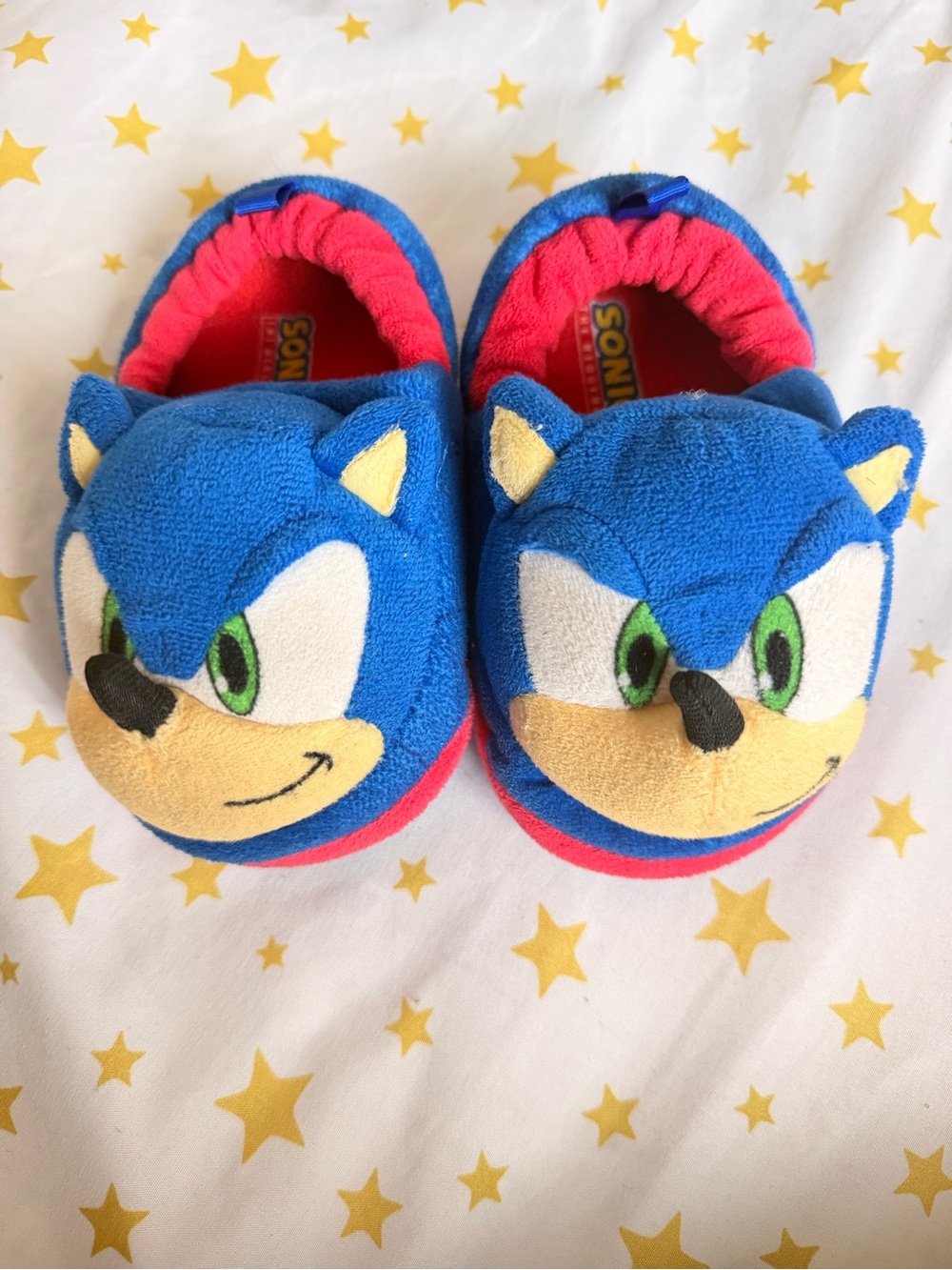 Sonic Plush Kids Slippers - Blue and Pink Cozy Slip-Ons